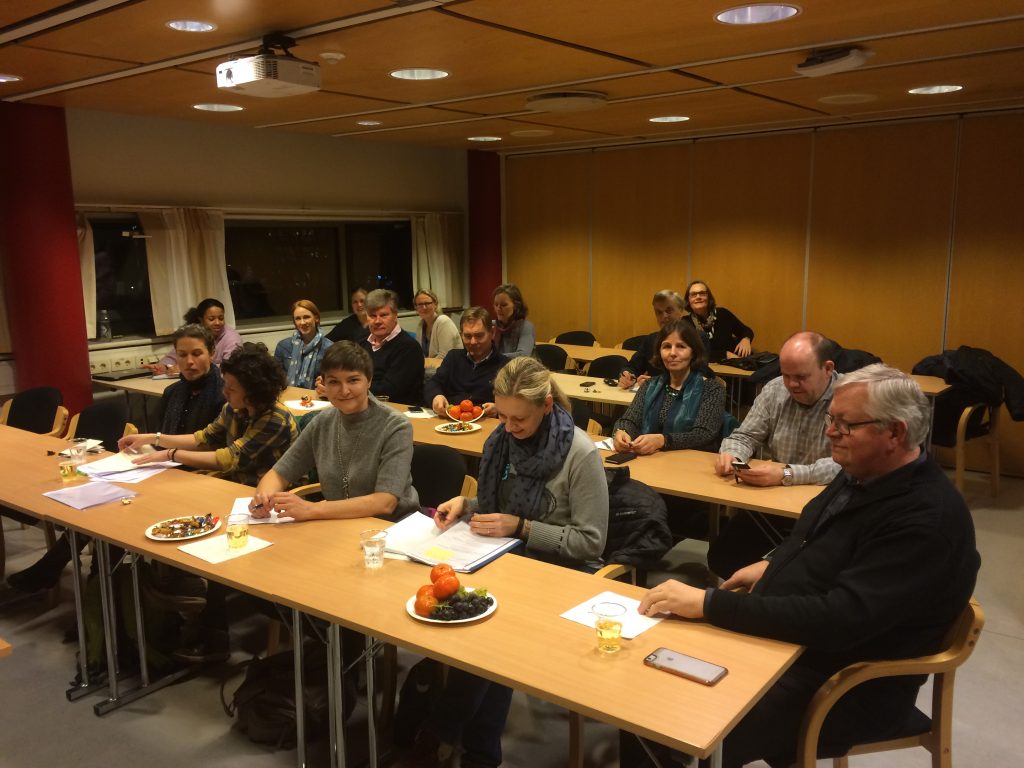 Deltakere på informasjonsmøte om "Tilskudd til kulturformål" 2. februar 2016 - Arrangører Bærum kommune og Bærum Kulturråd